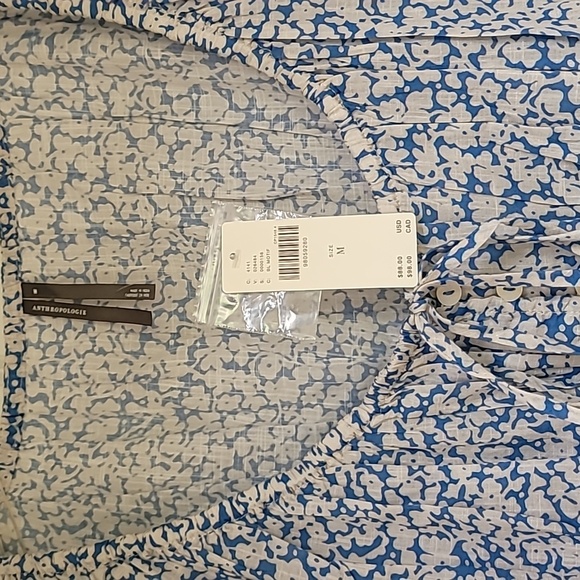 Anthropologie Puff-Sleeve Tiered Mini Dress - Picture 4 of 10